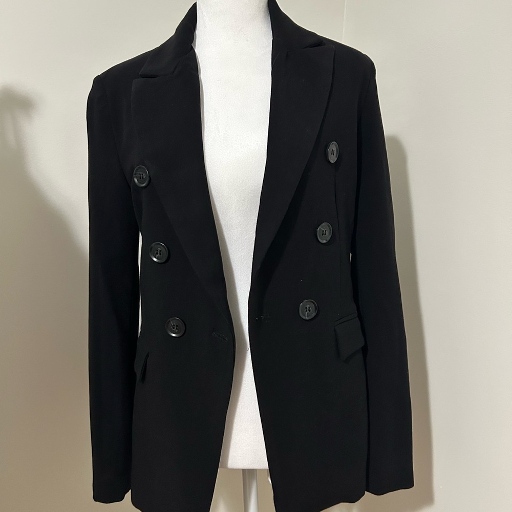 Women's Black Double-Breasted Blazer
